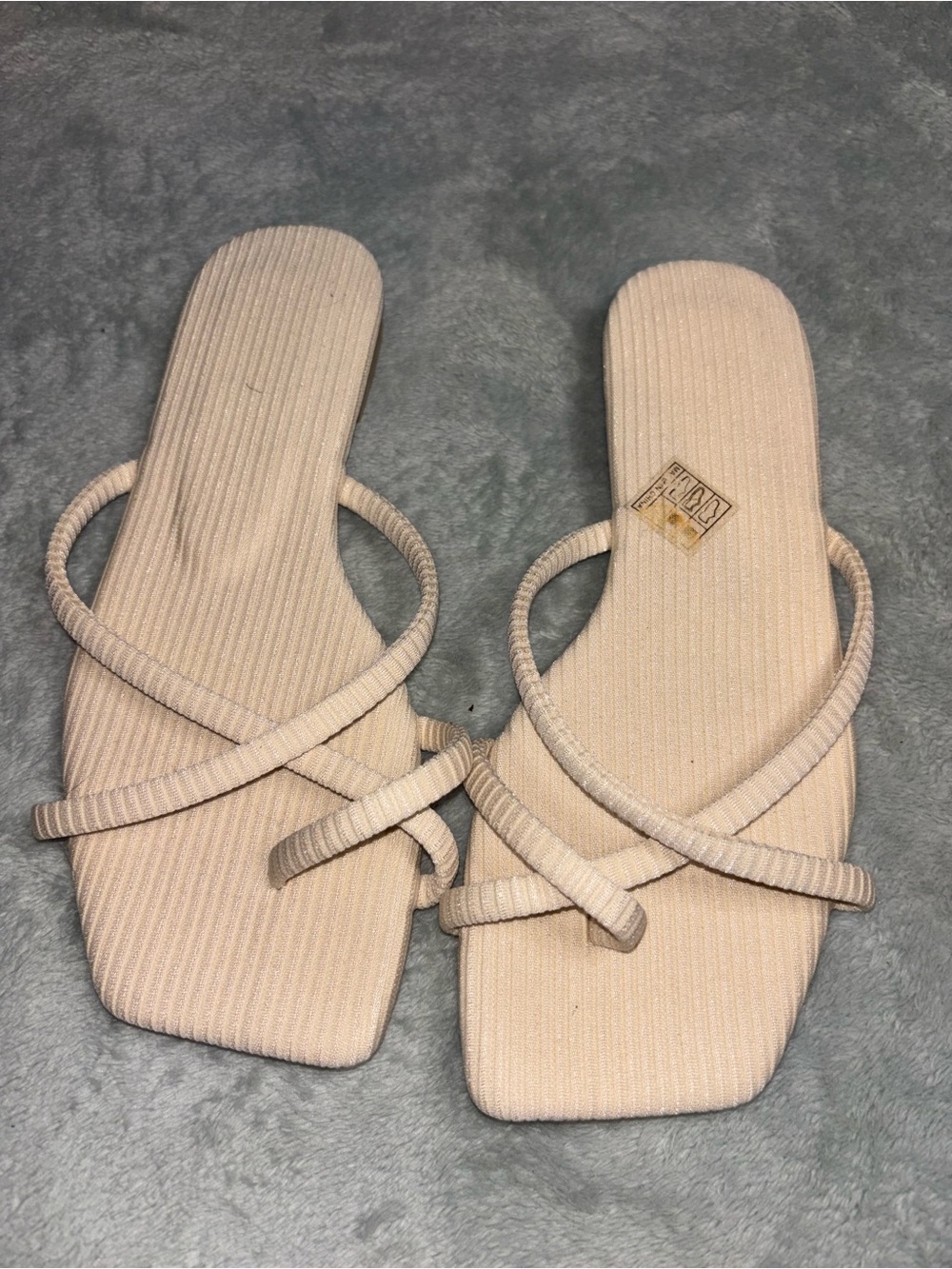 Square toe sandals size 37